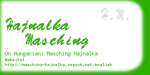 hajnalka masching business card